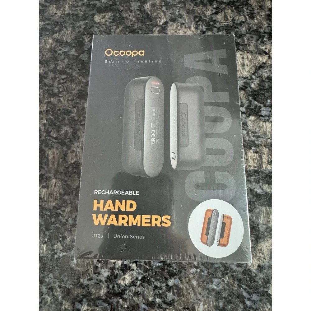 New/Sealed OCOOPA Rechargeable 2pk Magnetic Hand Warmers 16hrs Orange